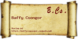 Baffy Csongor névjegykártya