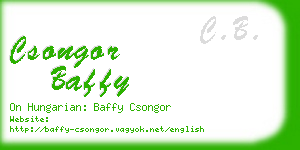 csongor baffy business card